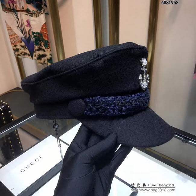 CHANEL香奈兒 2018新款 經典款鴨舌貝雷帽 6881958 LLWJ6767